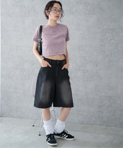 WEGO(ウィゴー)の「WEGO/ヴィンテージウォッシュリブT(Tシャツ/カットソー・レディース・ブラウン/スミクロ/ブルー/パープル系その他・FREE)」の13枚目の写真