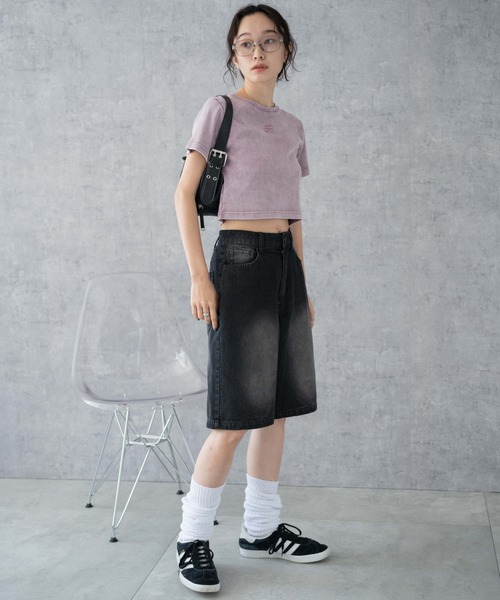 WEGO(ウィゴー)の「WEGO/ヴィンテージウォッシュリブT(Tシャツ/カットソー・レディース・ブラウン/スミクロ/ブルー/パープル系その他・FREE)」の10枚目の写真