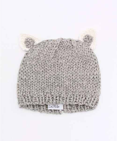 'PalinkA(パリンカ)の「ネコ耳ニットキャップ(ニットキャップ/ビーニー・キッズ・オフホワイト/グレー/その他19・FREE)」の3枚目の写真