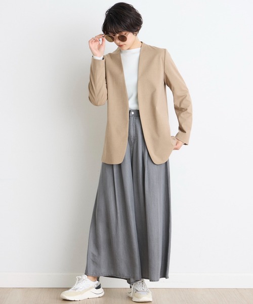 INED CLARO（イネドクラロ）の「再生繊維セルロースデニムフレアパンツ【セットアップ対応】（デニムパンツ・レディース・インディゴブルー/グレー・フリー）」の11枚目の写真