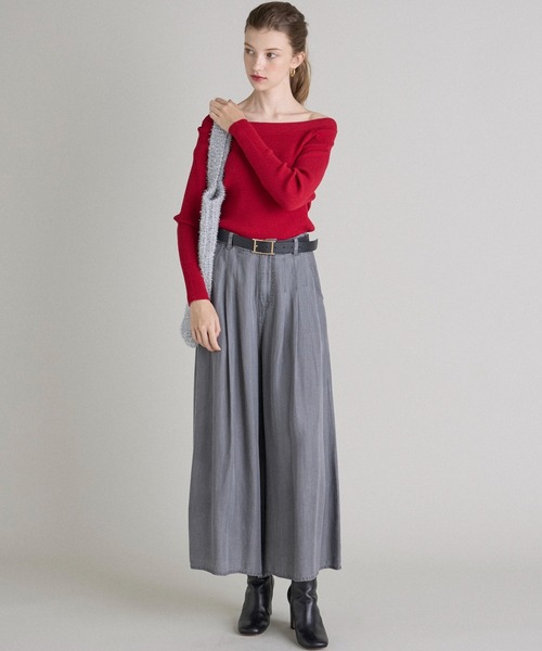 INED CLARO（イネドクラロ）の「再生繊維セルロースデニムフレアパンツ【セットアップ対応】（デニムパンツ・レディース・インディゴブルー/グレー・フリー）」の15枚目の写真