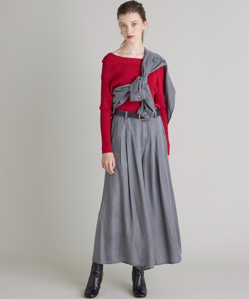 INED CLARO（イネドクラロ）の「再生繊維セルロースデニムフレアパンツ【セットアップ対応】（デニムパンツ・レディース・インディゴブルー/グレー・フリー）」の17枚目の写真