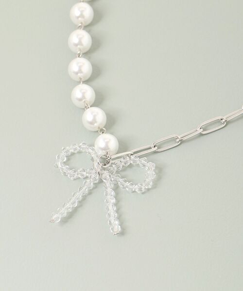 MAJESTIC LEGON（マジェスティックレゴン）の「リボンチェーンネックレス（ネックレス・レディース・B/A・FREE）」の2枚目の写真