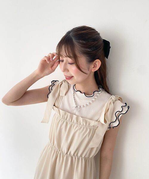 MAJESTIC LEGON（マジェスティックレゴン）の「リボンチェーンネックレス（ネックレス・レディース・B/A・FREE）」の3枚目の写真