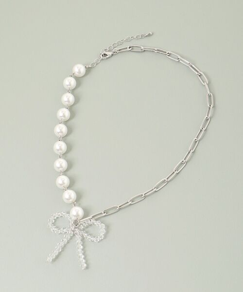 MAJESTIC LEGON（マジェスティックレゴン）の「リボンチェーンネックレス（ネックレス・レディース・B/A・FREE）」の4枚目の写真