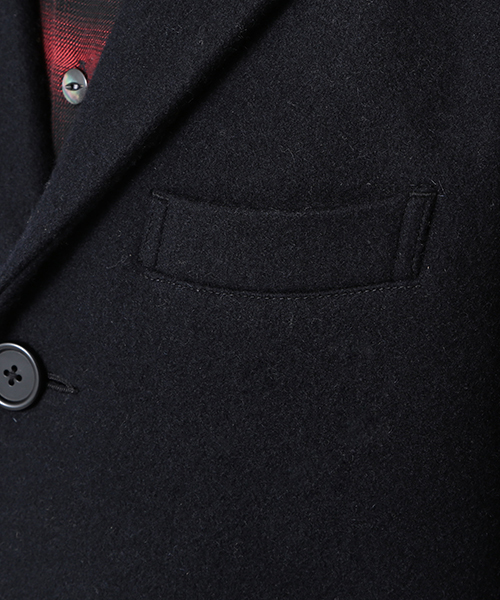 BEAMS（ビームス）の「◆BEAMS / メルトン チェスターコート（チェスターコート・メンズ・ネイビー/キャメル・LARGE/MEDIUM/SMALL/X-LARGE）」の7枚目の写真