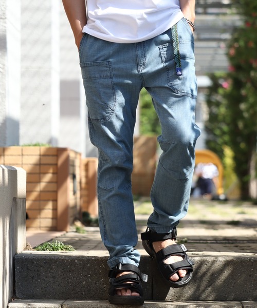 GERRY（ジェリー）の「【GERRY/ジェリー】シャンブレー・ポプリン ストレッチ キャンプ クライミングパンツ（カーゴパンツ・メンズ・ベージュ/ライトブルー/ブラック/オリーブ/ネイビー・L/S/M/LL）」の10枚目の写真