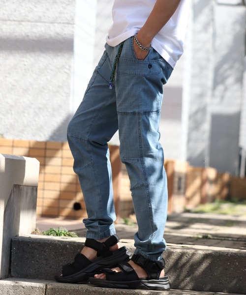 GERRY（ジェリー）の「【GERRY/ジェリー】シャンブレー・ポプリン ストレッチ キャンプ クライミングパンツ（カーゴパンツ・メンズ・ベージュ/ライトブルー/ブラック/オリーブ/ネイビー・L/S/M/LL）」の11枚目の写真