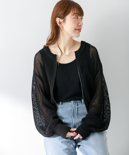 URBAN RESEARCH Sonny Label（アーバンリサーチサニーレーベル）の「フライス/ジャガードタンクトップ（タンクトップ・レディース・グレー系その他/イエロー系その他/ブルー系その他/オフホワイト/ブラック・FREE）」の10枚目の写真