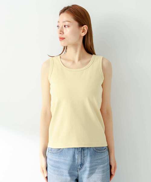 URBAN RESEARCH Sonny Label（アーバンリサーチサニーレーベル）の「フライス/ジャガードタンクトップ（タンクトップ・レディース・グレー系その他/イエロー系その他/ブルー系その他/オフホワイト/ブラック・FREE）」の22枚目の写真