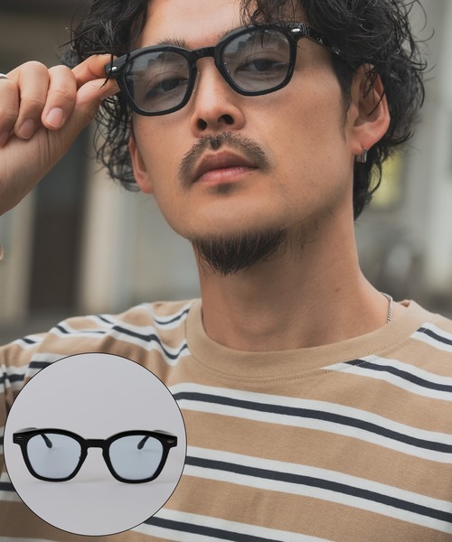 SIDEWAY STANCE(サイドウェイスタンス)の「【SIDEWAY STANCE】ボスリントンサングラス(サングラス・メンズ・ブルー/クリア/ブラック/ネイビー/ブラウン・FREE)」の4枚目の写真