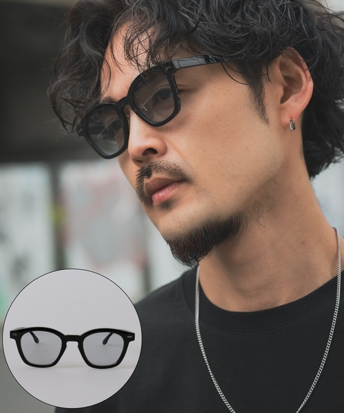 SIDEWAY STANCE(サイドウェイスタンス)の「【SIDEWAY STANCE】ボスリントンサングラス(サングラス・メンズ・ブルー/クリア/ブラック/ネイビー/ブラウン・FREE)」の2枚目の写真