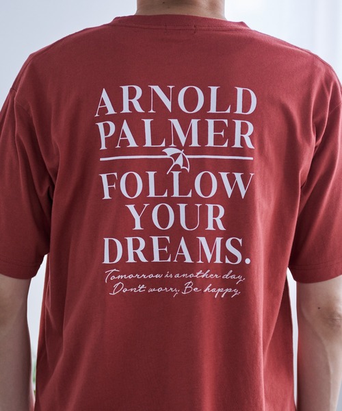 Arnold Palmer（アーノルドパーマー）の「バックロゴ グラフィック シェア Tシャツ（Tシャツ/カットソー・レディース・ホワイト/ブラック/エンジ・LL/L/M/S/XS）」の8枚目の写真
