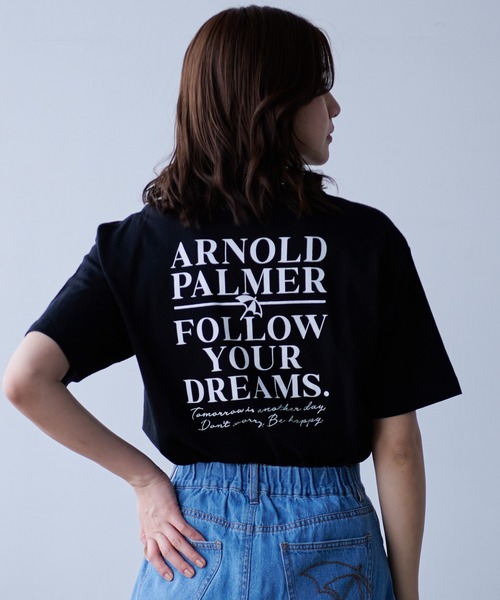 Arnold Palmer（アーノルドパーマー）の「バックロゴ グラフィック シェア Tシャツ（Tシャツ/カットソー・レディース・ホワイト/ブラック/エンジ・LL/L/M/S/XS）」の15枚目の写真