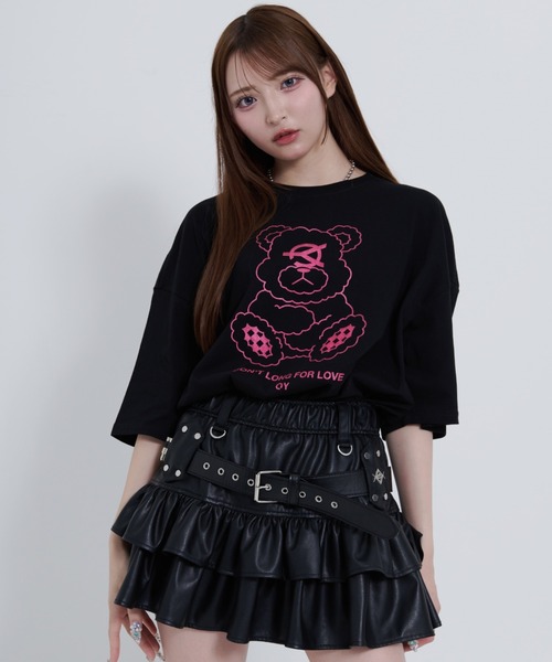 OY(オーワイ)の「『OY/オーワイ』ODOLLY T/オードリープリント半袖Tシャツ(Tシャツ/カットソー・レディース・ブラック/ブルー/ホワイト/ブラック×ピンク・FREE)」の6枚目の写真
