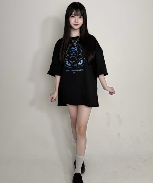 OY(オーワイ)の「『OY/オーワイ』ODOLLY T/オードリープリント半袖Tシャツ(Tシャツ/カットソー・レディース・ブラック/ブルー/ホワイト/ブラック×ピンク/ブラック×ブルー・FREE)」の20枚目の写真