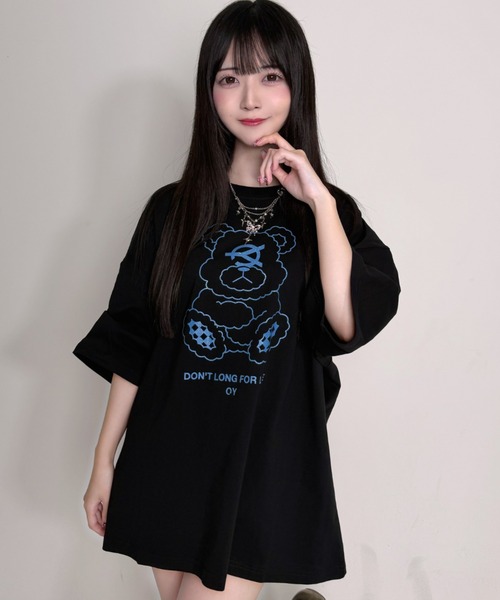 OY(オーワイ)の「『OY/オーワイ』ODOLLY T/オードリープリント半袖Tシャツ(Tシャツ/カットソー・レディース・ブラック/ブルー/ホワイト/ブラック×ピンク/ブラック×ブルー・FREE)」の18枚目の写真
