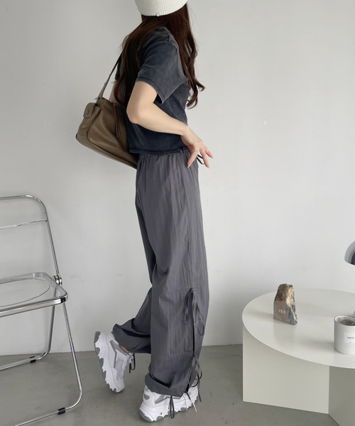 Ada.(エイダ)の「サイド リボン デザイン カーゴパンツ(カーゴパンツ・レディース・ブラック/ベージュ/グレー・FREE)」の10枚目の写真