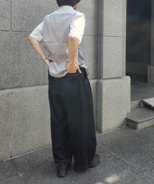 UNION STATION（ユニオンステーション）の「配色切替レギュラーカラー半袖シャツ（シャツ/ブラウス・メンズ・ブルー系その他/ホワイト系その他・M/L/LL）」の12枚目の写真