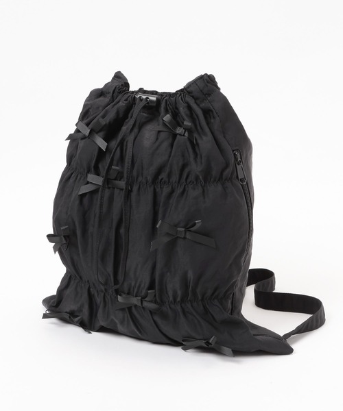 LOWRYS FARM（ローリーズファーム）の「リボンツキナップサック 135051（バックパック/リュック・レディース・グレー/ブラック・FREE）」の8枚目の写真