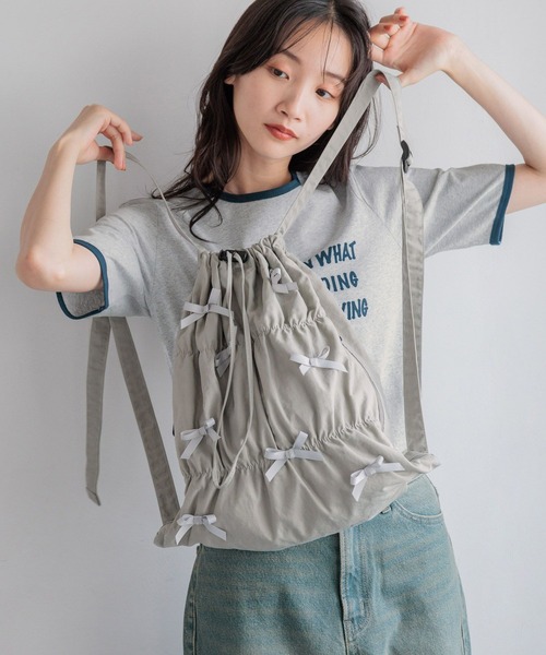 りん様 LOWRYS FARM（ローリーズファーム）の「リボンツキナップサック