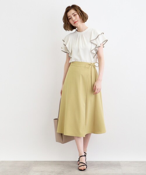 grove（グローブ）の「◆【夏に嬉しい機能】ポーラ配色フリルブラウス（シャツ/ブラウス・レディース・ブラック系4/ホワイト系7/ブラウン系その他6・03/02/01/05/04）」の15枚目の写真