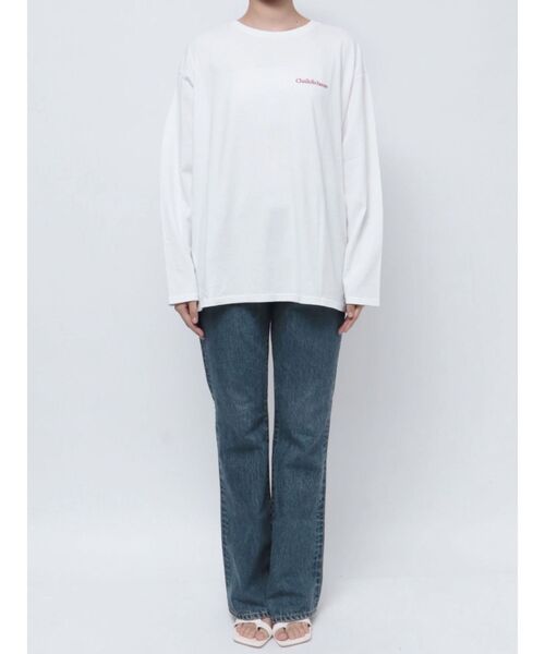 Ungrid（アングリッド）の「【WEB限定】メッセージロゴロングスリーブTee（Tシャツ/カットソー・レディース・チャコールグレー/ライトグレー/ブルー/オフホワイト・FREE）」の22枚目の写真