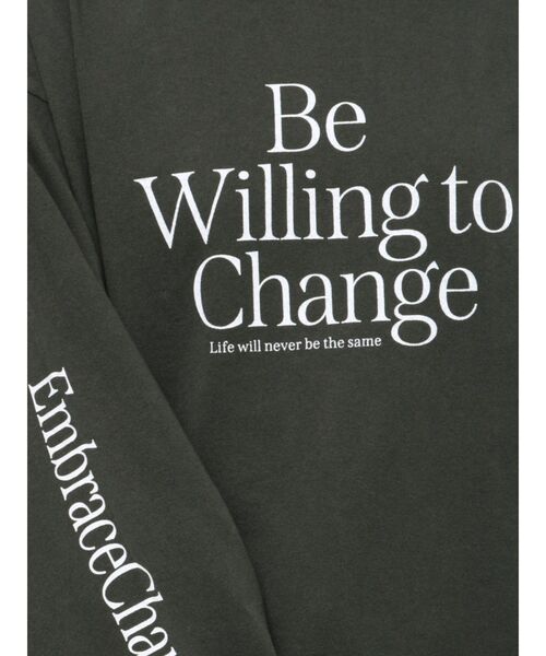 Ungrid（アングリッド）の「【WEB限定】メッセージロゴロングスリーブTee（Tシャツ/カットソー・レディース・チャコールグレー/ライトグレー/ブルー/オフホワイト・FREE）」の20枚目の写真