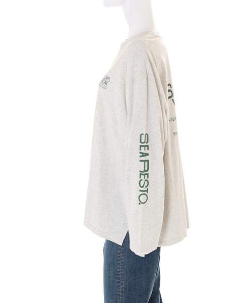 Ungrid（アングリッド）の「【WEB限定】メッセージロゴロングスリーブTee（Tシャツ/カットソー・レディース・チャコールグレー/ライトグレー/ブルー/オフホワイト・FREE）」の6枚目の写真