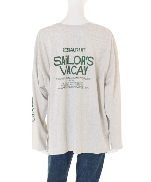 Ungrid（アングリッド）の「【WEB限定】メッセージロゴロングスリーブTee（Tシャツ/カットソー・レディース・チャコールグレー/ライトグレー/ブルー/オフホワイト・FREE）」の7枚目の写真