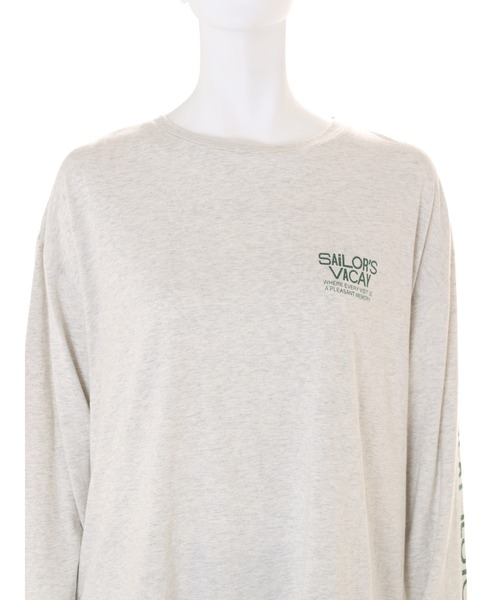 Ungrid（アングリッド）の「【WEB限定】メッセージロゴロングスリーブTee（Tシャツ/カットソー・レディース・チャコールグレー/ライトグレー/ブルー/オフホワイト・FREE）」の8枚目の写真