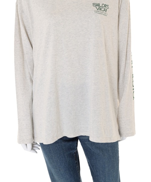 Ungrid（アングリッド）の「【WEB限定】メッセージロゴロングスリーブTee（Tシャツ/カットソー・レディース・チャコールグレー/ライトグレー/ブルー/オフホワイト・FREE）」の9枚目の写真