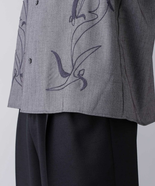 セール】チェーン刺繍オープンカラーシャツ（シャツ/ブラウス）｜NANO