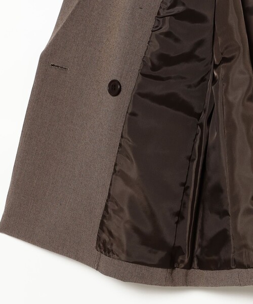 Ray BEAMS(レイビームス)の「シャークスキン 4ボタン ダブル ジャケット(テーラードジャケット・レディース・ダークブラウン/シルバー・0/1)」の16枚目の写真