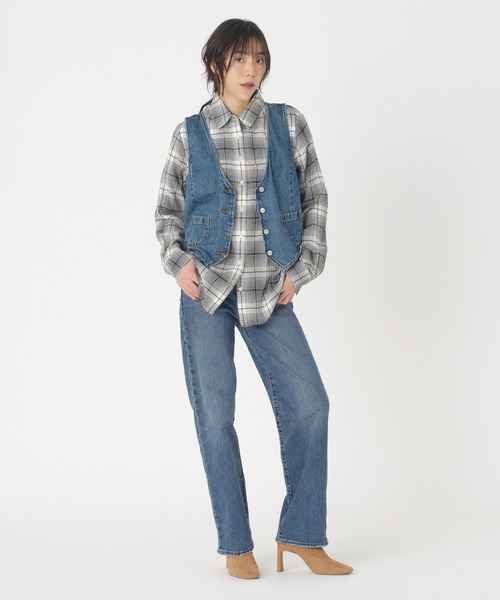 てぃらさん　完売品！ワークベスト　インディゴ セール】Levi's/リーバイス TAILORED ベスト ミディアム