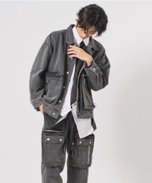 En serio TOKYO（エンソリオトーキョー）の「【RE730】ルーズでビッグなシルエットのデニムGジャン（ブルゾン）」