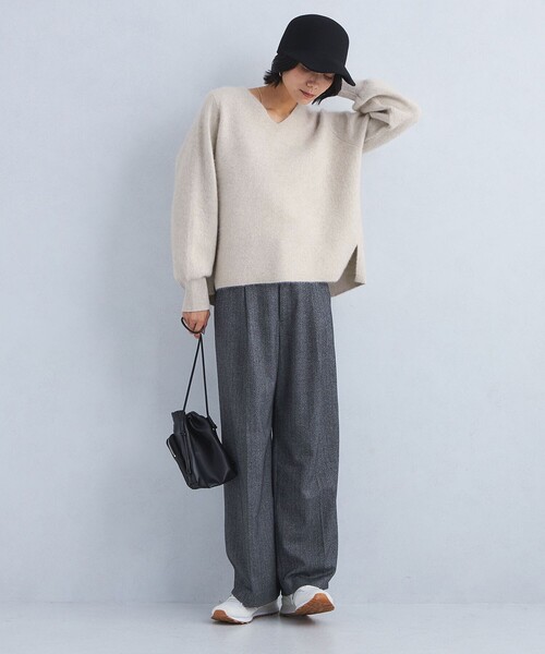 【セール】FOXブレンド フォルム Vネック プルオーバー ニット（ニット/セーター）｜green label relaxing（グリーンレーベルリラクシング）