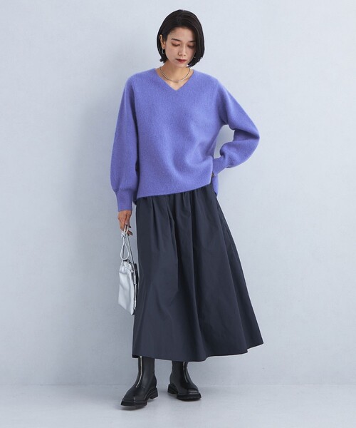 【セール】FOXブレンド フォルム Vネック プルオーバー ニット（ニット/セーター）｜green label relaxing（グリーンレーベルリラクシング）