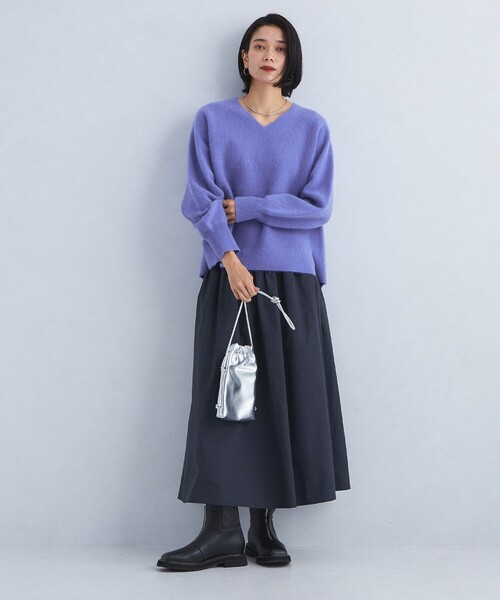 【セール】FOXブレンド フォルム Vネック プルオーバー ニット（ニット/セーター）｜green label relaxing（グリーンレーベルリラクシング）