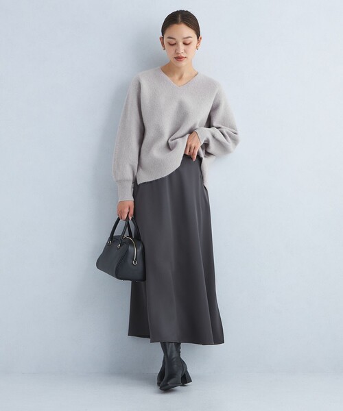 【セール】FOXブレンド フォルム Vネック プルオーバー ニット（ニット/セーター）｜green label relaxing（グリーンレーベルリラクシング）