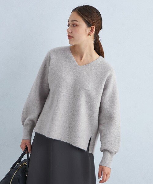 【セール】FOXブレンド フォルム Vネック プルオーバー ニット（ニット/セーター）｜green label relaxing（グリーンレーベルリラクシング）