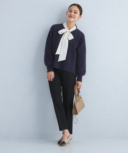 【セール】FOXブレンド フォルム Vネック プルオーバー ニット（ニット/セーター）｜green label relaxing（グリーンレーベルリラクシング）