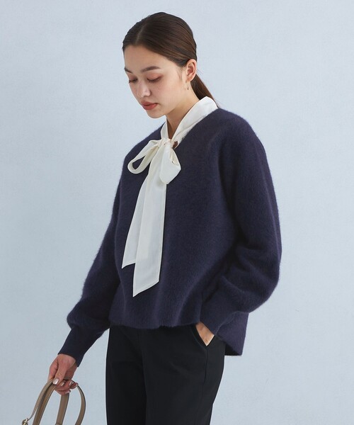 【セール】FOXブレンド フォルム Vネック プルオーバー ニット（ニット/セーター）｜green label relaxing（グリーンレーベルリラクシング）