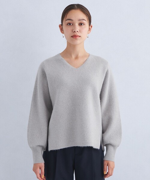 【セール】FOXブレンド フォルム Vネック プルオーバー ニット（ニット/セーター）｜green label relaxing（グリーンレーベルリラクシング）
