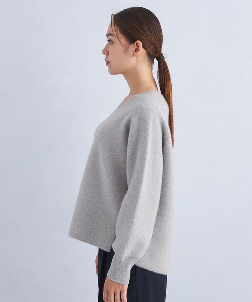 【セール】FOXブレンド フォルム Vネック プルオーバー ニット（ニット/セーター）｜green label relaxing（グリーンレーベルリラクシング）