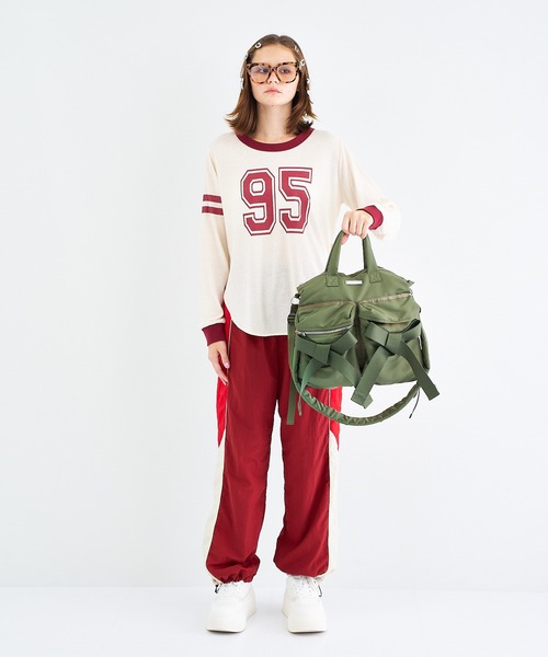 ANNA SUI NYC（アナ スイ エヌ ワイ シー）の「No.95 リンガーロングスリーブTシャツ（Tシャツ/カットソー・レディース・イエロー/ブラック/ホワイト・FREE）」の5枚目の写真