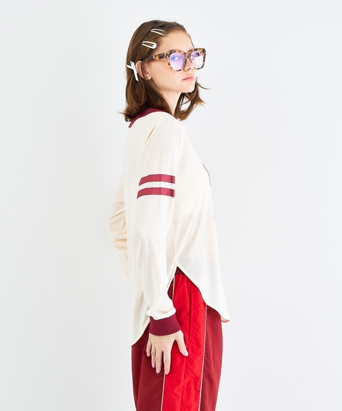 ANNA SUI NYC（アナ スイ エヌ ワイ シー）の「No.95 リンガーロングスリーブTシャツ（Tシャツ/カットソー・レディース・イエロー/ブラック/ホワイト・FREE）」の11枚目の写真