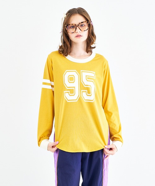 ANNA SUI NYC（アナ スイ エヌ ワイ シー）の「No.95 リンガーロングスリーブTシャツ（Tシャツ/カットソー・レディース・イエロー/ブラック/ホワイト・FREE）」の9枚目の写真