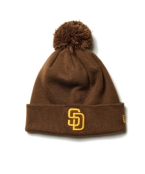 NEW ERA（ニューエラ）の「NEW ERA  POM PON KNIT / ニューエラ（ニットキャップ/ビーニー・レディース・ブラウン/グレー/ブラック・OSFA）」の3枚目の写真