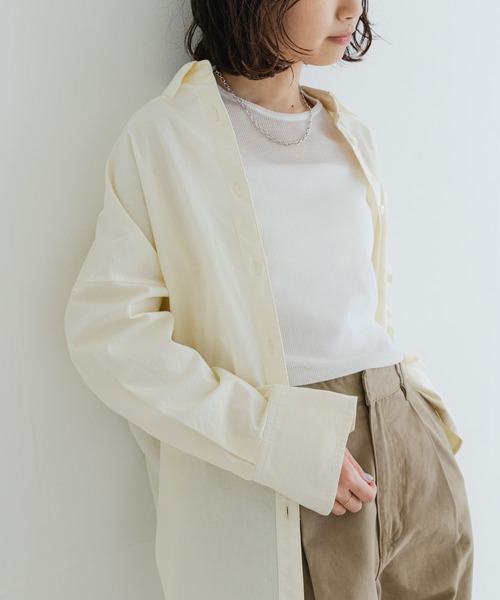 URBAN RESEARCH(アーバンリサーチ)の「『MADE IN JAPAN』シアーワッフルカットソー(Tシャツ/カットソー・レディース・ブラウン/ホワイト・FREE)」の4枚目の写真